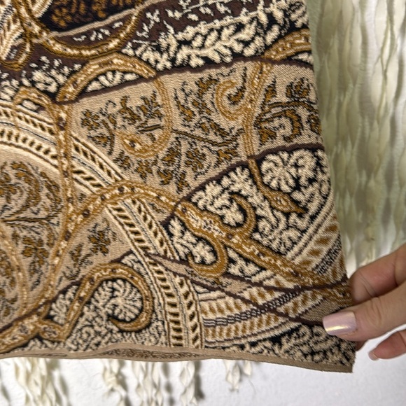 Peruvian Connection Peruvian Pima Cotton Knit Pencil Skirt in Brown and Cream XS - Picture 7 of 9